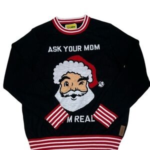 Tipsy Elves Sweater Men’s XL Santa Ask Your Mom If I’m Real Ugly Christmas